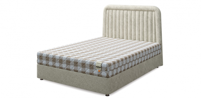 Кровать односпальная "Set D (Сет Д)", велюр milk (милк)