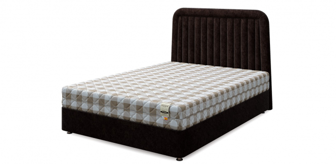 Кровать двуспальная "Set D (Сет Д)", велюр mokko (мокко)