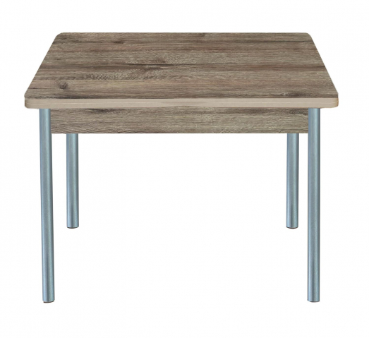 Стол обеденный "Симпл" раскладной, дуб веллингтон/опора №2 круглая серебристый металлик