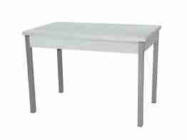 Стол трансформер обеденный "колорадо" раздвижной, бетон пайн белый/опора квадро серебристый металлик