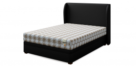 Кровать двуспальная "Set XL (Сет XL)", экокожа black (блэк)