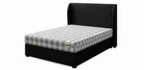 Кровать двуспальная "Set XL (Сет XL)", экокожа black (блэк)
