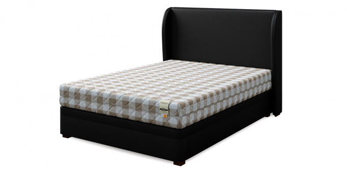 Кровать односпальная "Set XL (Сет XL)", экокожа black (блэк)