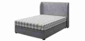 Кровать в мягкой обивке двуспальная "set xl (сет xl)", велюр iron (ирон)