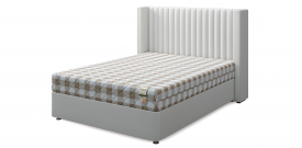 Кровать двуспальная "Set XXL (Сет XXL)", экокожа white (вайт)