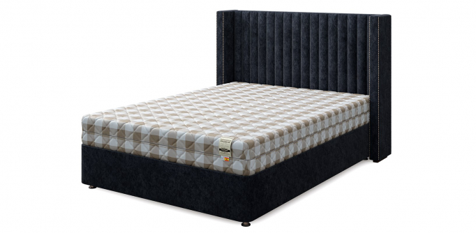 Кровать односпальная "Set XXL (Сет)", велюр grey (грей)