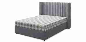 Кровать в мягкой обивке двуспальная "set xxl (сет xxl)", велюр iron (ирон)