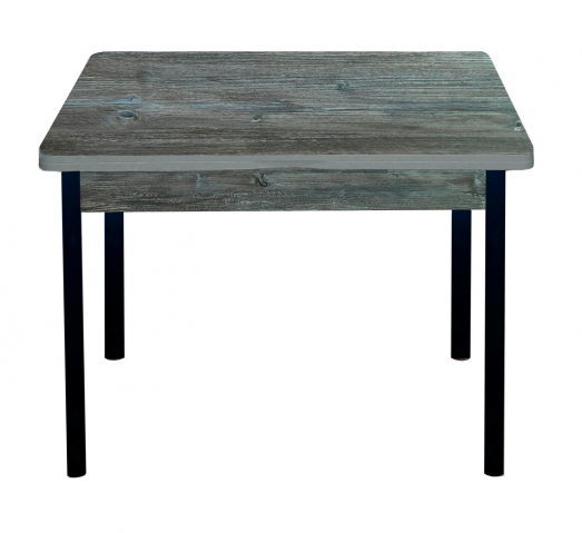 Стол обеденный "Симпл" раскладной, сосна пасадена/опора №2 круглая муар черный