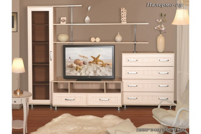 Стенка "Палермо-25" дуб молочный