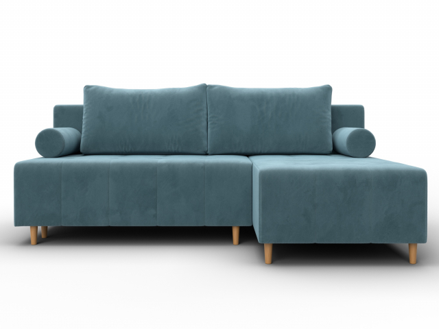 Угловой диван-кровать "Лига-102", велюр SEVEN (СЕВЕН) 113 бирюзовый, 134790