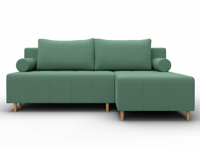 Угловой диван-кровать "Лига-102", рогожка Амур 11 зеленый, 134799