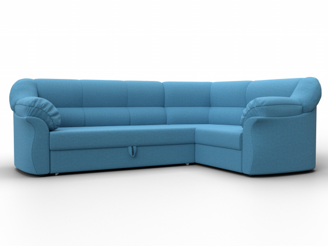 Угловой диван-кровать "Карнелла" правый угол, рогожка Амур голубой, 123446