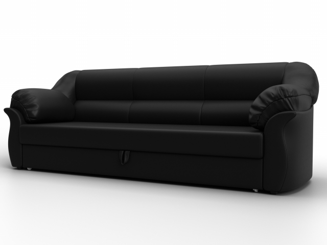 Диван-кровать "Карнелла" черная экокожа, 29488
