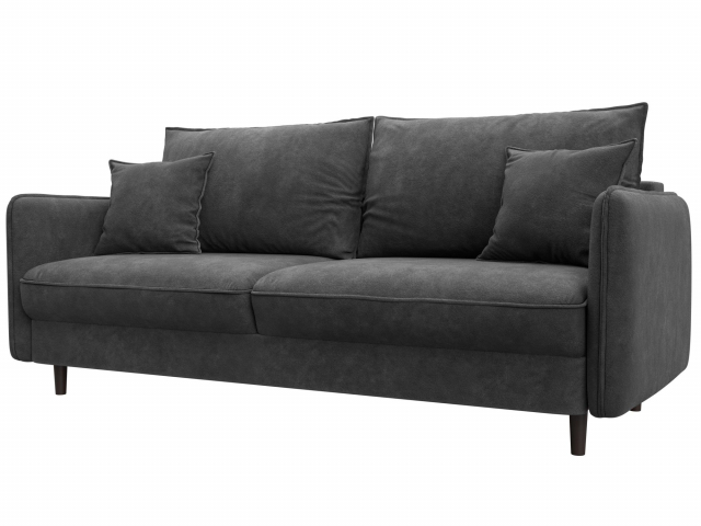 Диван-кровать "Лига-064" НПБ, велюр BRUT (БРУТ) 16 темно-серый, 129622