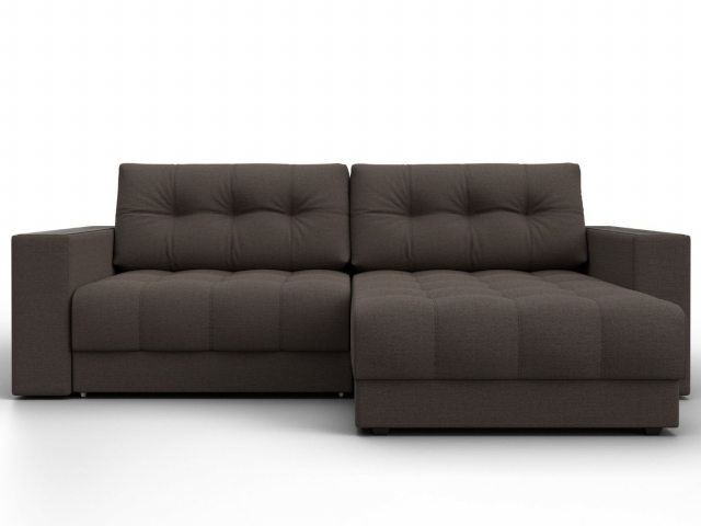 Угловой диван-кровать "Лига-049" НПБ, Амур 05 коричневый, рогожка, 128451