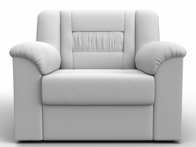 Кресло для отдыха "Карелия" экокожа белая, 113311