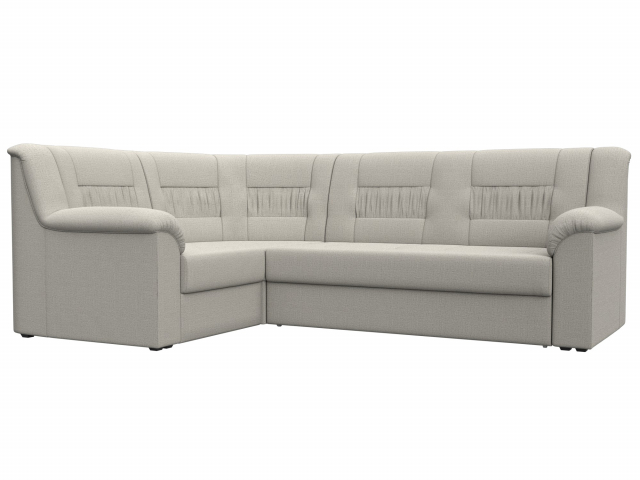 Диван-кровать угловой "Карелия" левый угол, рогожка Амур бежевый, 122829L