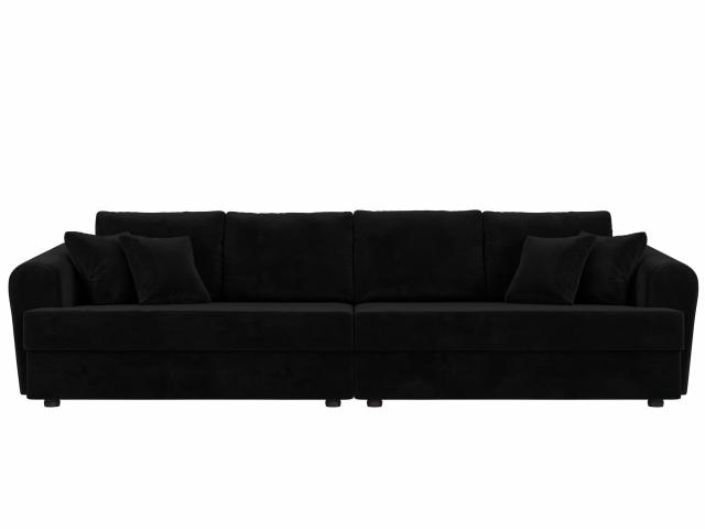 Диван-кровать "Милтон" черный велюр, 100658