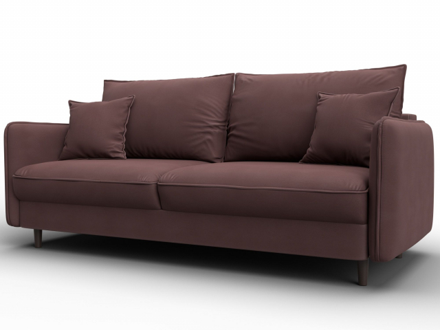 Диван-кровать "Лига-064" НПБ, замша JOLY (ЙОЛЙ) 09 бордовая, 129617