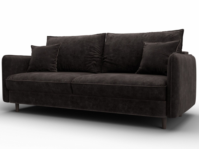 Диван-кровать "Лига-064" НПБ, велюр BRUT (БРУТ) 17 коричневый, 129625