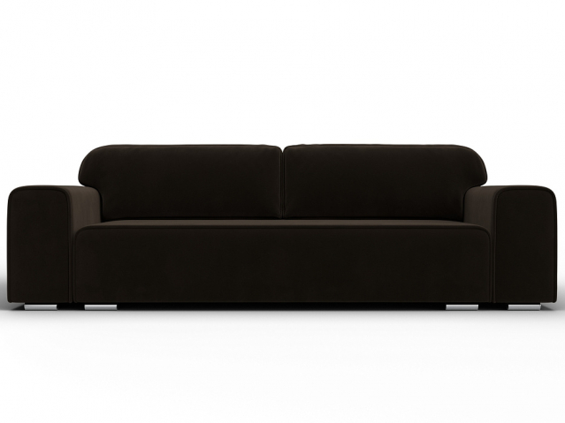 Диван-кровать "Лига-029", микровельвет коричневый, 121022