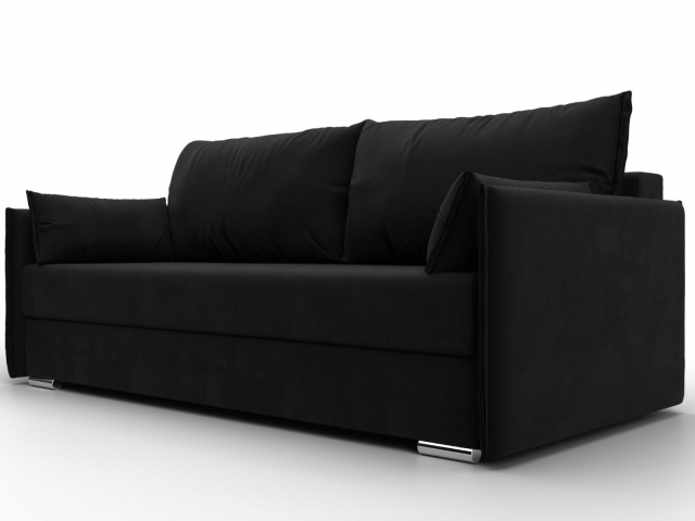 Диван-кровать "Сайгон" микровельвет черный, 115116