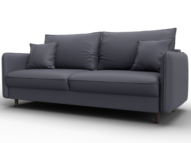 Диван-кровать "Лига-064" НПБ, экокожа GRIFON (ГРИФОН) 15 серая, 129930