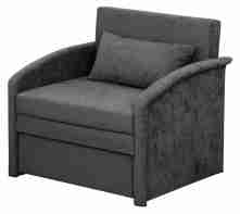 Диван-кровать "Малыш" 750, микровелюр sensey graphite (сенсей графит)