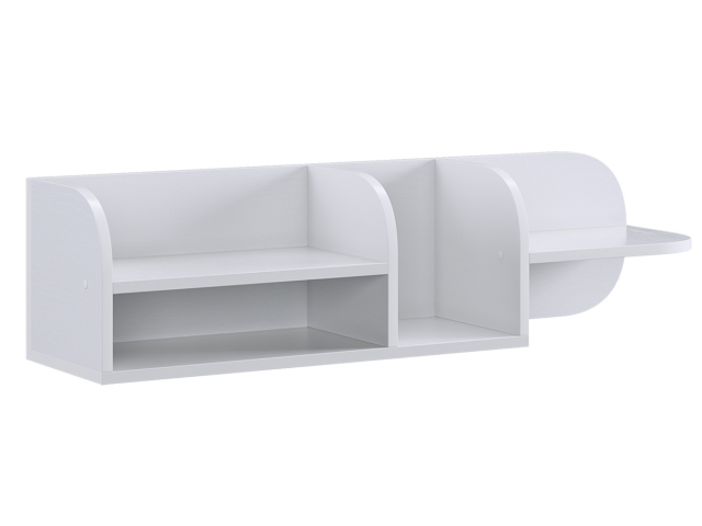 Полка навесная "Милана", белое дерево