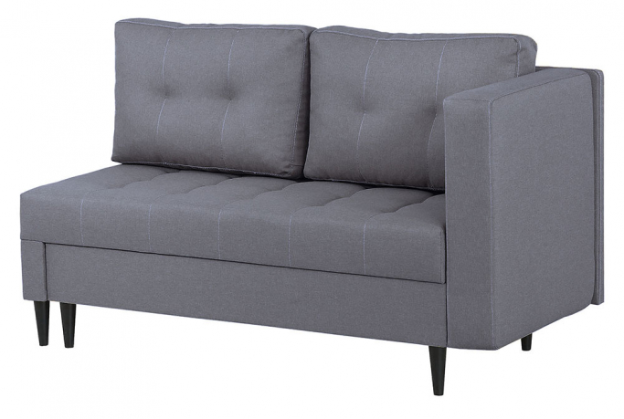 Диван-кровать "Асти" 1400, рогожка savana plus grafit (савана плюс графит)/венге лак