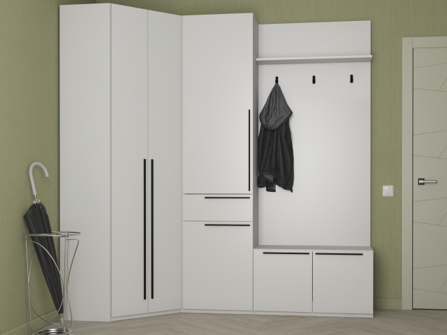 Прихожая "Лаура-3" белый