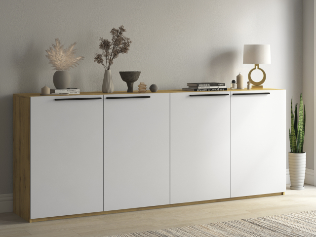 Тумба "Лаура-3" дуб вотан/белый