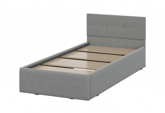 Кровать "№4" 0,9х2,0 мягкая, серая