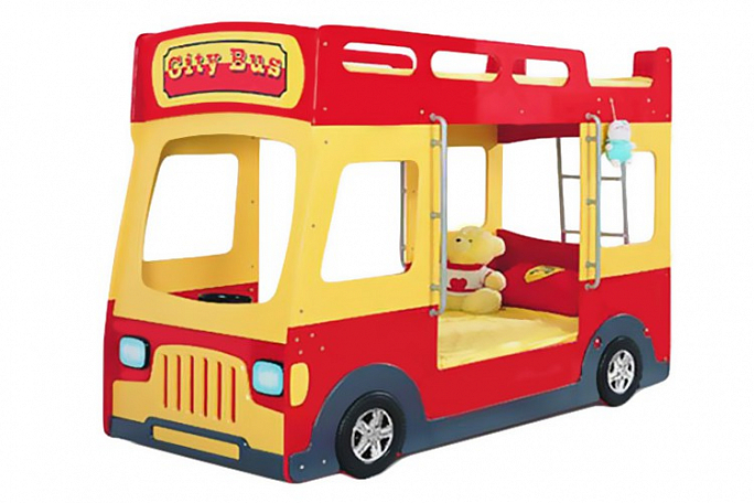 Двухъярусная кровать-машина "Bus"