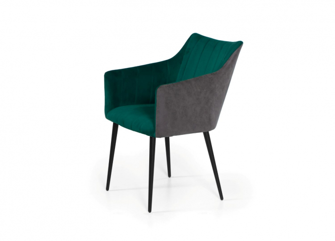 Стул "Линц" зеленый Confetti deep forest/серый buffalo grey/черный