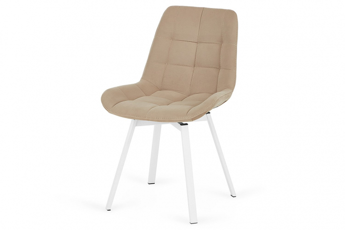 Стул поворотный "Барселона" бежевый Velutto 07/белый