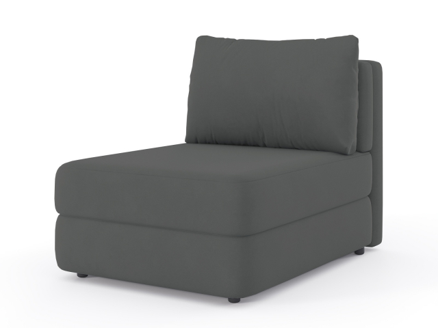 Кресло-кровать "Соло", велюр Зара Грей 18