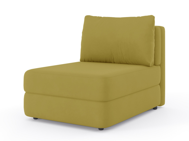 Кресло-кровать "Соло", велюр Зара Йеллоу 44