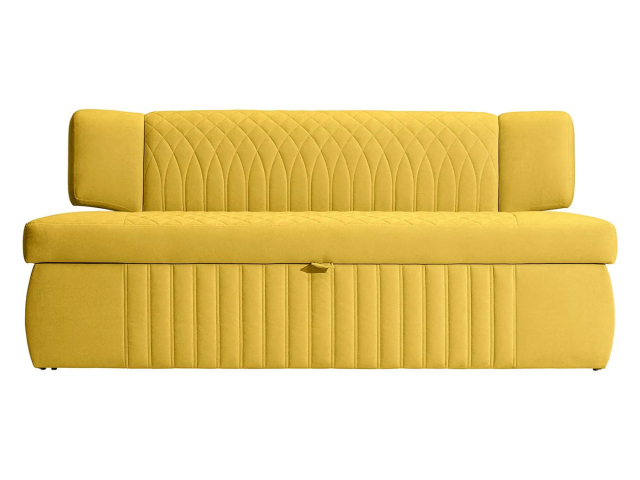 Кухонный диван-кровать "Леонардо", велюр Мелисса 14, желтый