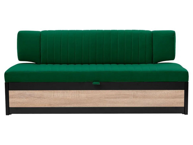 Кухонный диван-кровать "Орион", велюр Мелисса 39, зеленый