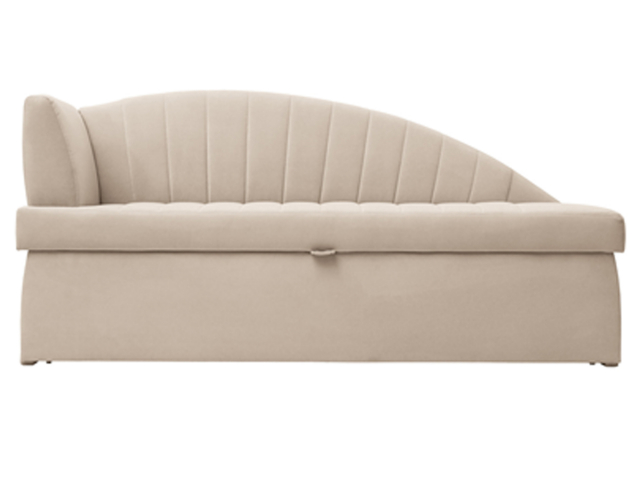 Диван-кровать для кухни с углом "Прага", велюр Коннект 05, бежевый