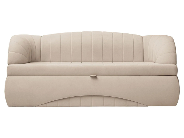 Кухонный диван-кровать "Адажио П Люкс", велюр Коннект 05, бежевый