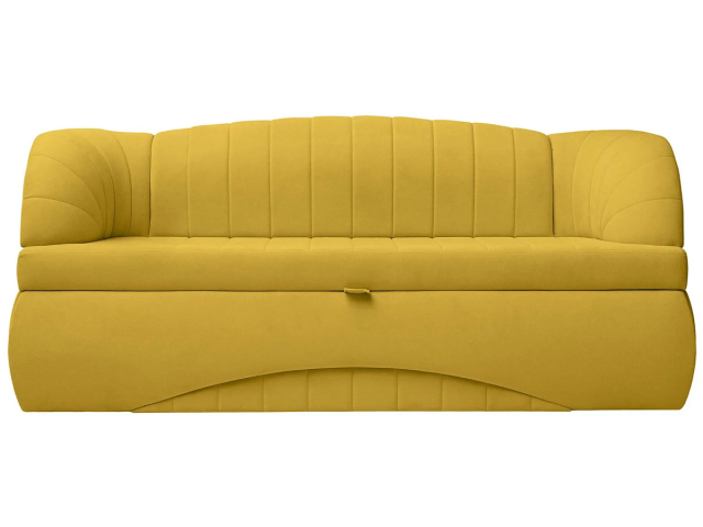 Кухонный диван-кровать "Адажио П Люкс", велюр Коннект 43, желтый