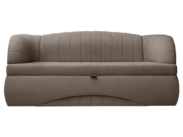 Кухонный диван-кровать "Адажио П Люкс", велюр Коннект 31, коричневый