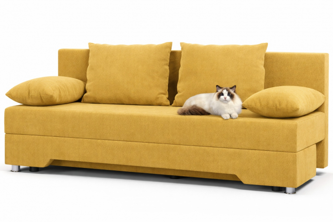 Диван-кровать "Орлеан" велюр Кабрио желтый