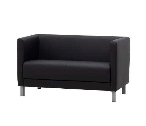 Диван 2-х местный "Атланта" М-01, черный, орегон 16