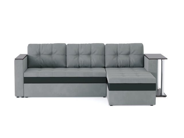 Угловой диван-кровать "Атланта" со столиком Эконом Зара Маус 12, правый угол