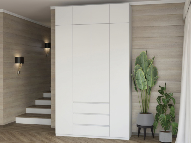 Шкаф четырехстворчатый "Дорт-4.2А" белый