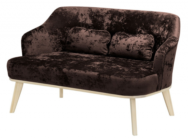 Диван "Комфорт-5" plush chocolate (плаш чоколате)/бесцветный лак