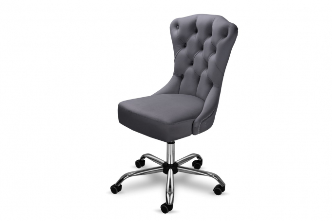 Стул "Милано" компьютерный, велюр серый